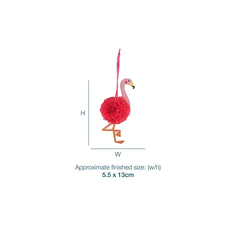Trimits Pom Pom Decoration Kits, 5.5 x 13cm, Flamingo