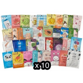 Yinzhuang Paquete 10 Mascarillas Hidratantes + Serum Ácido Hialurónico