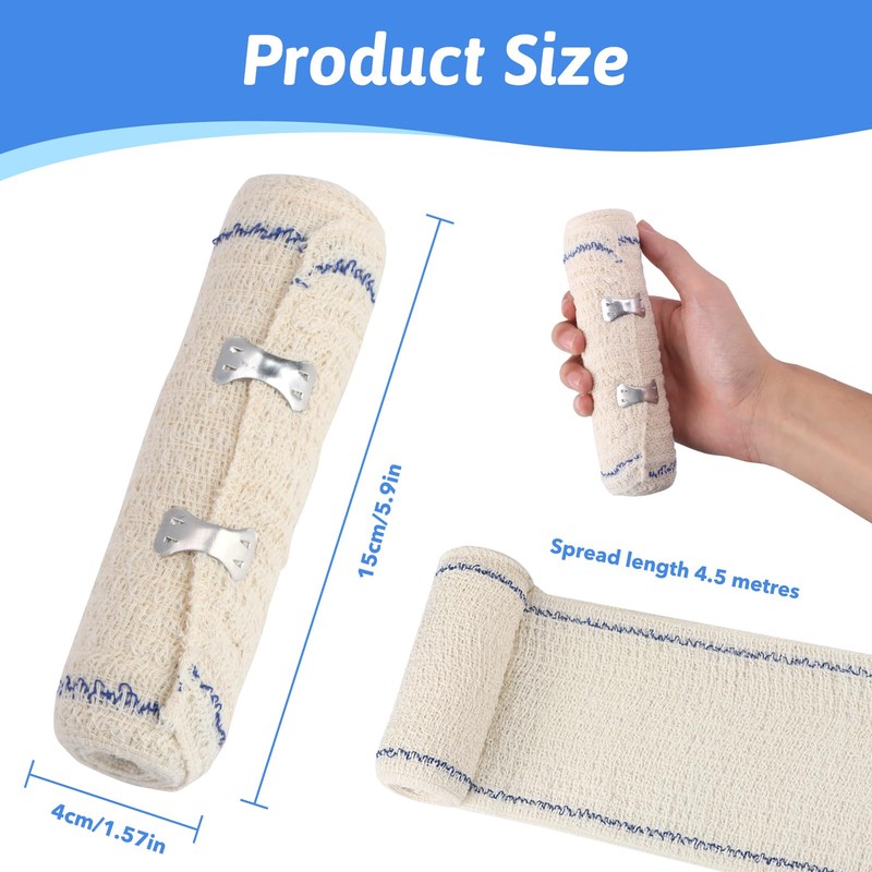 Elastic bandage for effective support, compression wrap with self-closure for