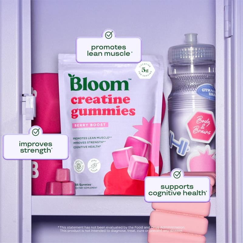 Bloom Nutrition Creatine Gummies – Muscle Strength, Energy & Recovery