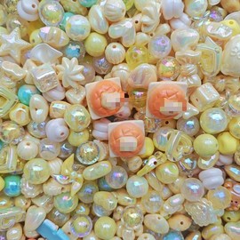 Acrylic Beads Mix(16mm)-Beading making-Bead Assortmens-DIY:_Butter Yellow_300ml(Best Deal)