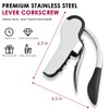 KAYCROWN Stainless Steel Wine Bottle Opener, Vertical Lever Corkscrew with