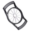 Newness Apple Slicer, [Upgraded] 12-Slice Apple Slicer and Corer, Heavy Duty Stainless Steel Apple Cutter, Divider, Wedger with Ultra-Sharp Blade & Ergonomic Grip Handle for Pears and More, Black