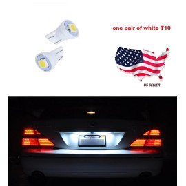 CHS 192 194 W5W 168 Xenon Brand New 2 Pcs White T10 1-SMD Wedge 5050 LED Light Bulbs