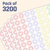 3200 Pack, Hole Punch Reinforcement Paper Ring Labels Stickers -