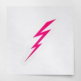 Transparent Decal Stickers of Lightning (Pink) Premium Waterproof Vinyl Decal Stickers for Laptop Phone Accessory Helmet Car Window Mug Tuber Cup Door Wall Decoration ANDstic01123aPI041422