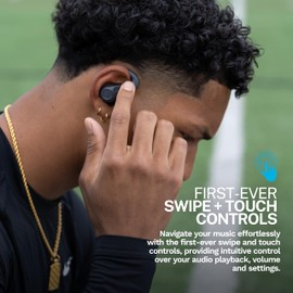 JLab JBuds Sport ANC 4 True Wireless Bluetooth Earbuds + Charging Case, Graphite, Swipe + Touch Controls, Hybrid Active Noise Cancelation, Multipoint Connect, Customized Settings App