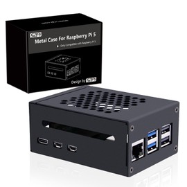 GeeekPi Metal Case for Raspberry Pi 5, Support X1000/X1001/N04/N05 PCIe Peripheral Board