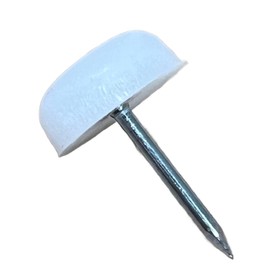 Nail On Furniture Glides/Flat Head/Chair Foot Glides in White Pack of 20/ Choose Your Size! (1”,3/4”,1/2”,5/8”,7/8”3/8") by E.H.C (3/8" Diameter)