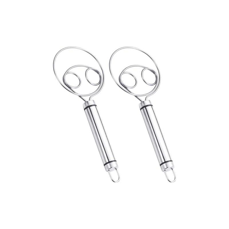 2pcs Round Handle Ring Mixer Dough Mixer Stainless Steel Mixer