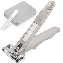 Baluue Toe Nail Clippers for Seniors, 360° Rotating Fingernail Clipper Anti-slip, Stainless Steel Duty Fingernail Clippers Nail Cutters Trimmer with Nail File