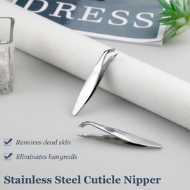 Mini Cuticle Trimmer for Manicure and Pedicure, Profession Stainless Steel Nipper with Precise Pointed Tip for Nail and Skin Trimming, Easy to Carry and Use