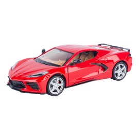All Star Toys 2020 Corvette C8 Stingray Torch Red w/Tan Interior 1/24 Diecast Model Motormax Exclusive 79360