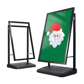 Outdoor Heavy Duty Water-Injection Sidewalk Sign,Sandwich Board Sign Holder,A Frame Sign Holder For Businesses,Advertising,Menu,Guide 24x36in-Black