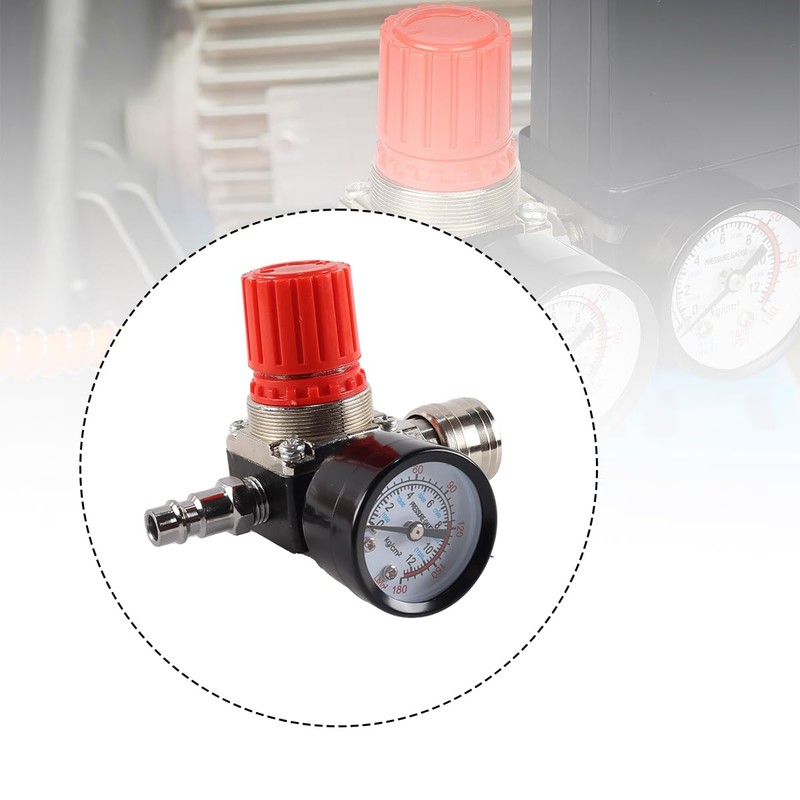Gorise Pressure Regulator, 1/2, 1/4 Inch Regulator Compressed Air with