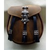 Kilt Bag Leather Sporran Decorative Studs Thors-Hammer Leather Colour Light