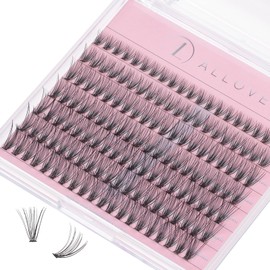 ALLOVE Eyelash Cluster Individual Eyelashes D Curls 8-16mm Mixed 84pcs Soft Cluster Eyelashes Individual Eyelash Extensions for DIY Home DIY Mini 6