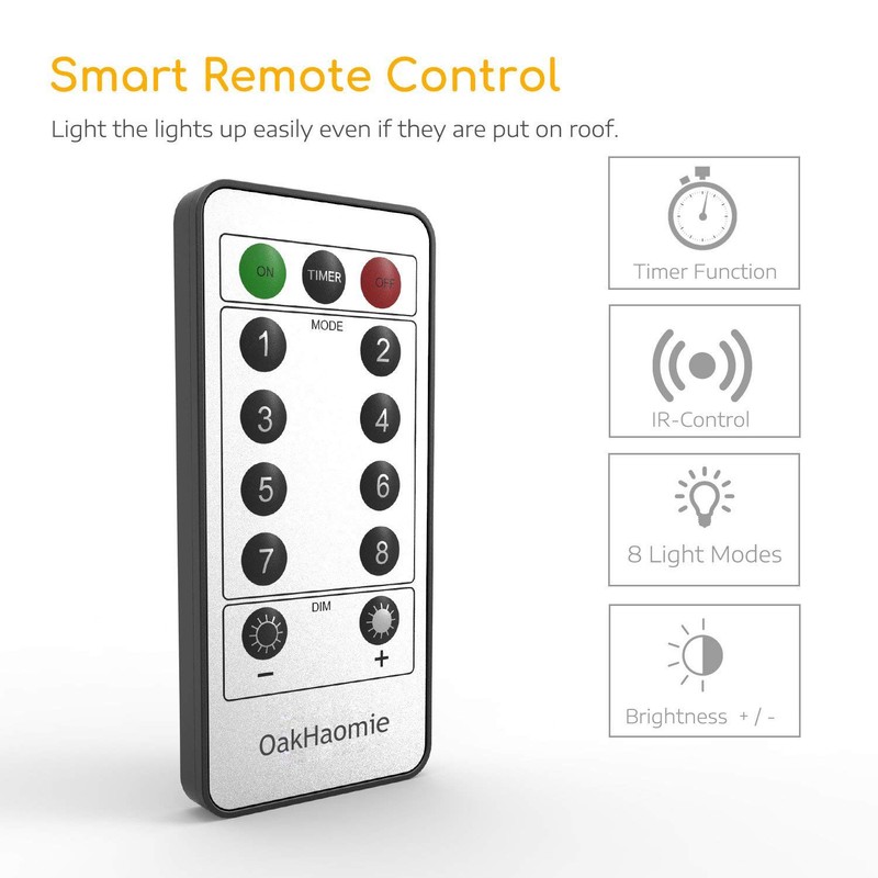 6 Pack Fairy Lights Battery Operated with Timer 2PCS Remote