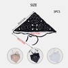 3PCS Black Brown Beige 12.5IN*18.89IN Triangle Hollow Crochet