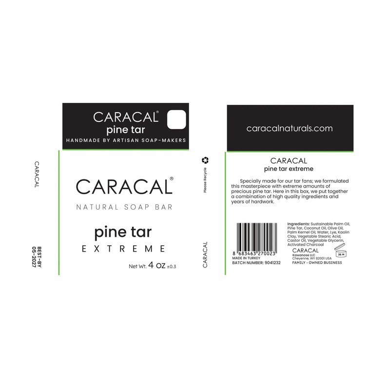 CARACAL Pine Tar Extreme Natural Soap Bar - UNEXPECTED HEAVY