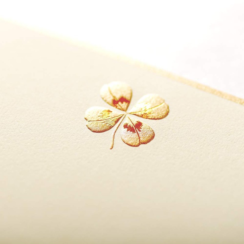 G.C.PRESS Sticky Note Cards, Four Leaf Clover, 3.1 x 4.1