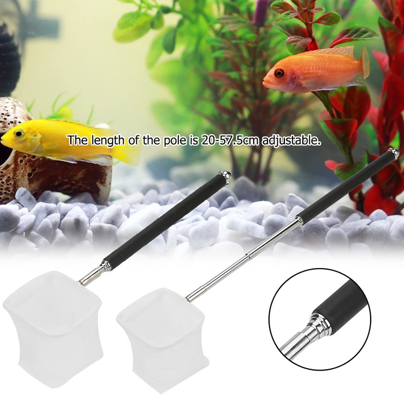 Adjustable Stainless Steel Mini Fishing Net for Shrimp Aquarium Tank
