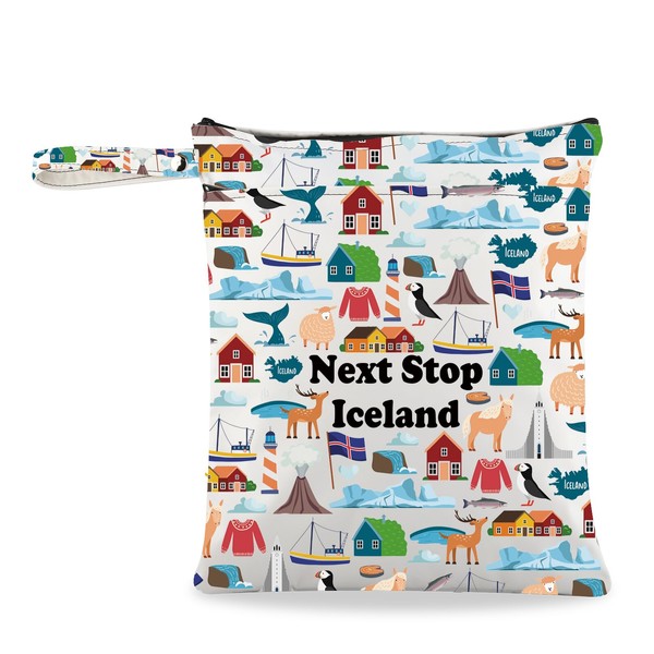 JXGZSO Iceland Travel Gift Next Stop Iceland Cosmetic Bag Iceland