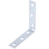 10x Steel Corner Brackets 75mm (3") Zinc Flat Wood Right