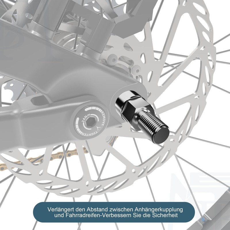 EMTB Axle adapter, universal bicycle axle adapter, universal bicycle axle