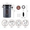 ROCKY&CHAO Airtight Stainless Steel Coffee Canister 1.8 L Coffee Beans