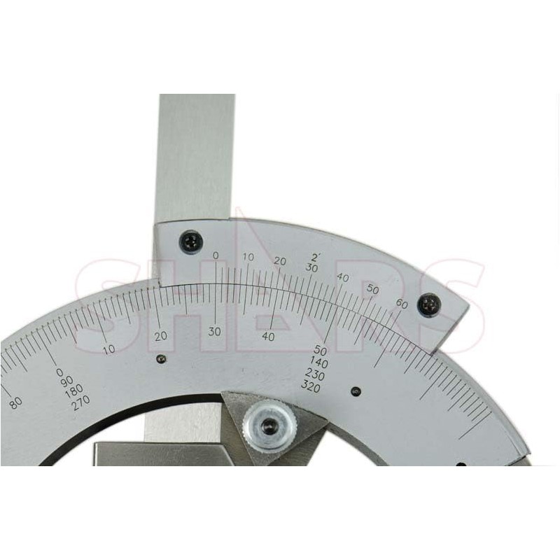 Shars 320 Degrees Universal Bevel Protractor Satin Chromed Stainless 2
