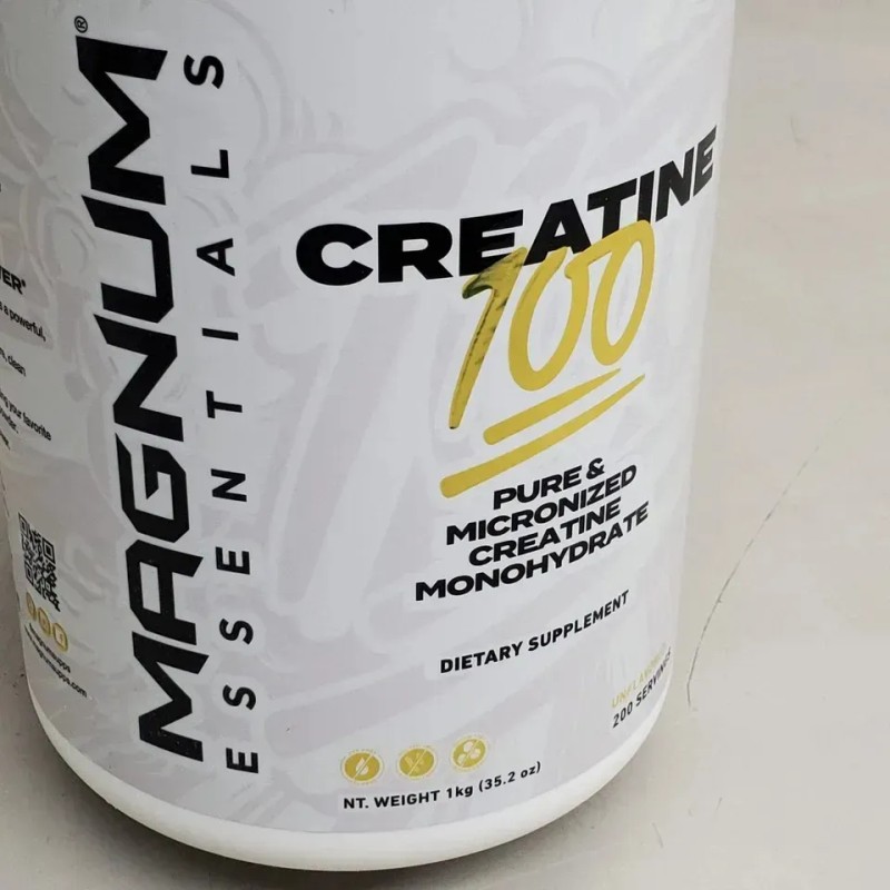 Creatina Magnum 100 Micronizada Monohidratada 200 Servicios Sabor Sin Sabor