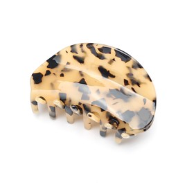 QinGoo Large Tortoise Shell Hair Clip, Hair Clip, Hair Accessory, Cute, Women's, Popular, Korea, 1 Piece (3.4 x 4.5 cm, Tortoise)