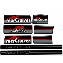 MERCRUISER 2019 ALPHA ONE GEN ONE ORIGINAL COLORS W/WHITE RAMS STICKER SET