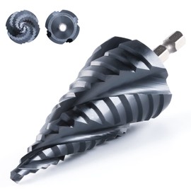 toolant® Cobalt HSS Step Drill [6.35 mm Shank] - Diameter 5-35 mm Four Spiral Flutes Step Drill Bit for Metal, Stainless Steel, Plastic, Wood - 13 Steps Cone Drill