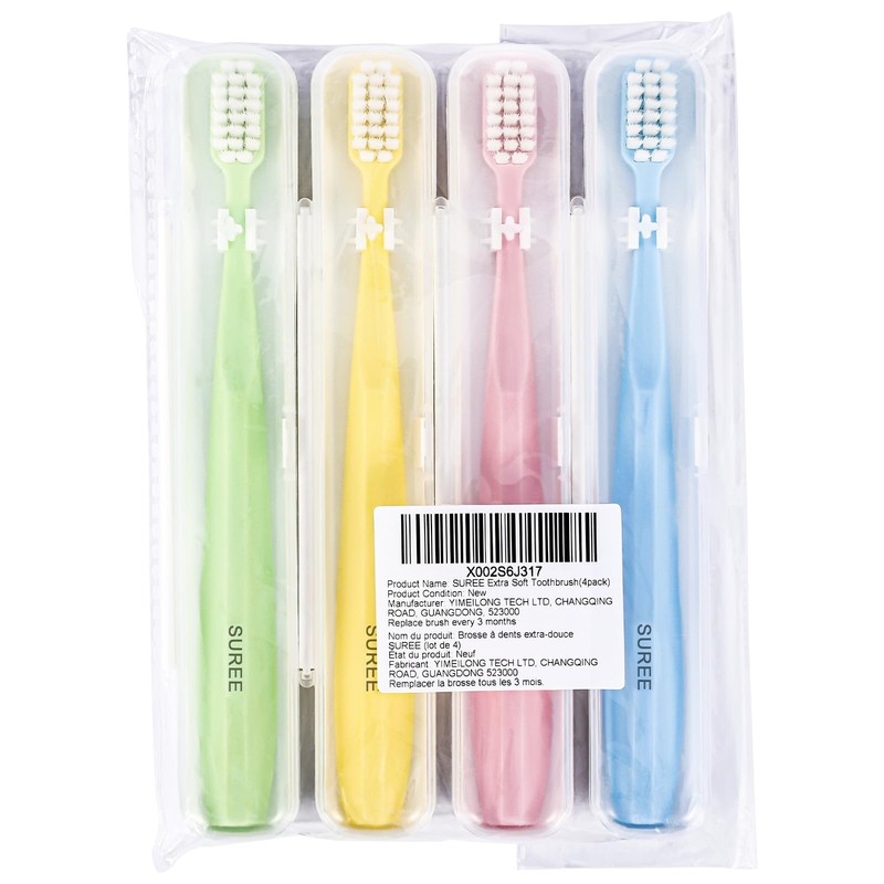 SUREE Extra Soft Toothbrush for Sensitive Teeth, Upgraded 10000 Ultra