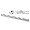 16 Inch Shower Arm and Flange Brushed Nickel, Ceiling Mounted