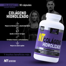 Colágeno Hidrolizado 90 Capsulas Nt Nutrition Sabor Natural