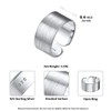 10mm 925 Sterling Silver Rings for Women Mens Brushed Dome