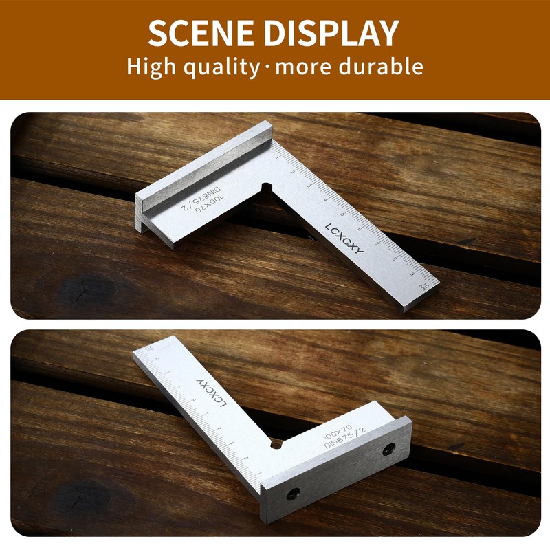 Try Square Metal 100 x 70 mm, Carpenter's Square with