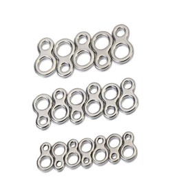 Fishing Split Rings, 60pcs Stainless Steel Solid High Strength Fishing Figure 8 Jigging Rings Kit Lure Connector Jigging Ring Lure Tackle Accessories for Saltwater Freshwater