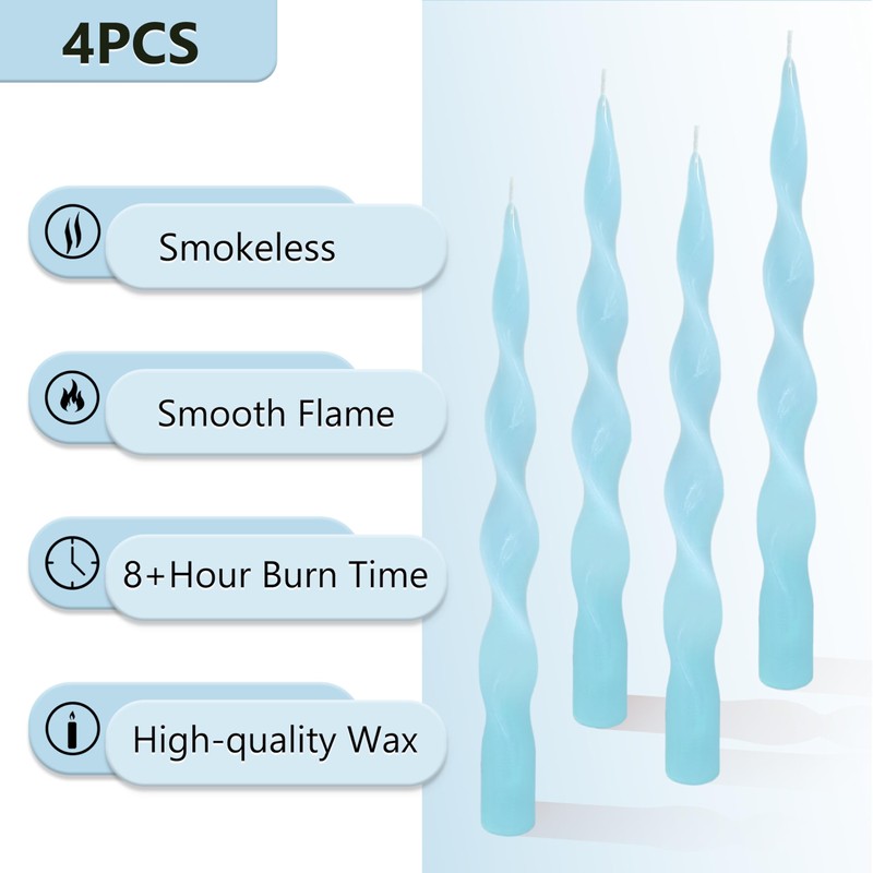 Candle Sticks Spiral Taper Candles Twisted Candlesticks Long Tapered Candle