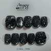 See-through dot handmade nail tips - short nose pin /