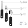 Weighted Extra Wide Handles Easy Grip Cutlery Set, Disability Ideal
