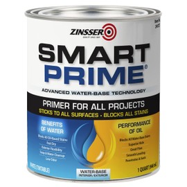 qt Zinsser 249727 White Zinsser, Smart Prime Water-Based Interior/Exterior Primer/Sealer