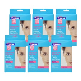 T Zone 6 x 24 Multipack of Salicylic Acid & Tea Tree Spot Patches, Specially Formulated to Target Blemishes and to Help Reduce Skin Irritation and Redness, Translucent and Discreet