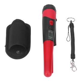 Metal Detector Professional High Sensitivity Portable Handheld Metal Detector with LCD Display Flashlight Function Red