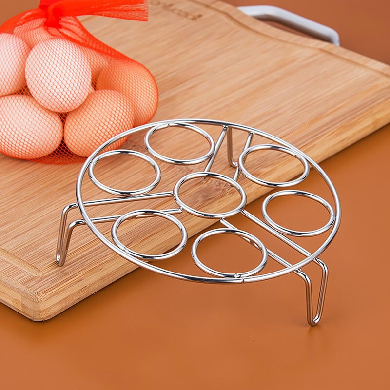 Egg Steaming Rack, 6.2 Inch 7 Egg Hole Round Food
