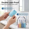 Bekecidi 15-Piece Travel Essentials Bundle: 5-Pack Waterproof Drawstring Shoe Bags