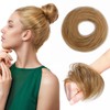 TESS Real Human Hair Bun Elastic Easy Scrunchies Hairpiece Updo
